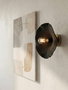 Opviq Lámpara de Pared de Cuerpo Metálico Negro y Dorado Antiguo